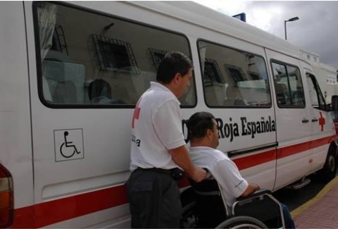 Cruz Roja realizando un servicio
