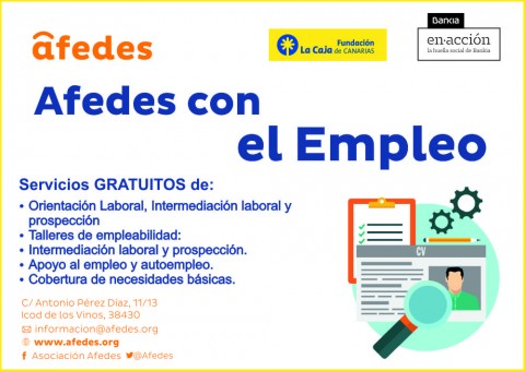 Cartel Afedes con el Empleo