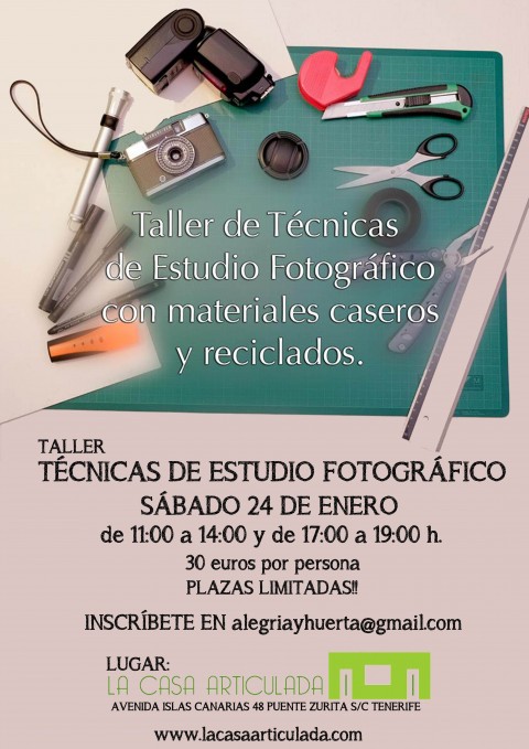 Taller de técnicas de estudio fotográfico con materiales caseros y reciclados a cargo de la Asociación Agroecológica y Cultural La Alegría de la Huerta.