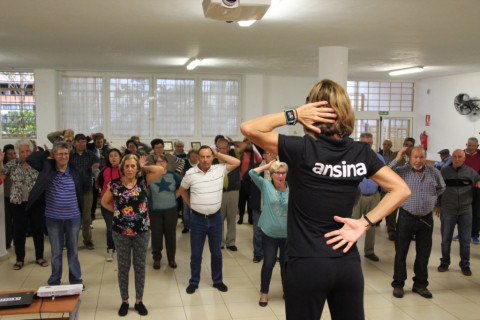 Un instante de la actividad "Actívate con ANSINA" en el barrio de Fátima de Güimar