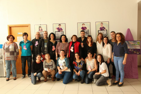 Representantes de APREMATE, Programa Tenerife Solidario y otras Entidades participantes en la inauguración