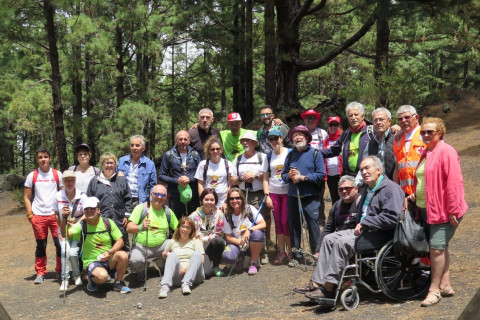 Usuarios de La Asociación Provincial de Familiares y Enfermos de Parkinson de Tenerife en una actividad