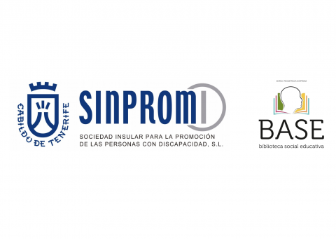 Logotipo de SIMPROMI S. L. y  el área de Innovación Tecnológica y Biblioteca Social Educativa de esta Sociedad Insular