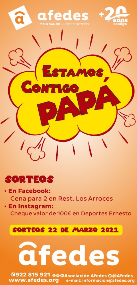 Cartel de la Campaña de Afedes “Estamos contigo papá”