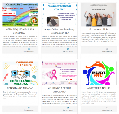 Inicio Campañas Especial Crowdfunding COVI-19 Entidades de Voluntariado