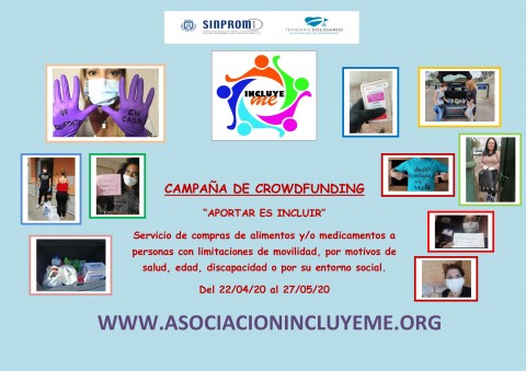 Cartel de la  de Crowdfunding "Aportar es Incluir"