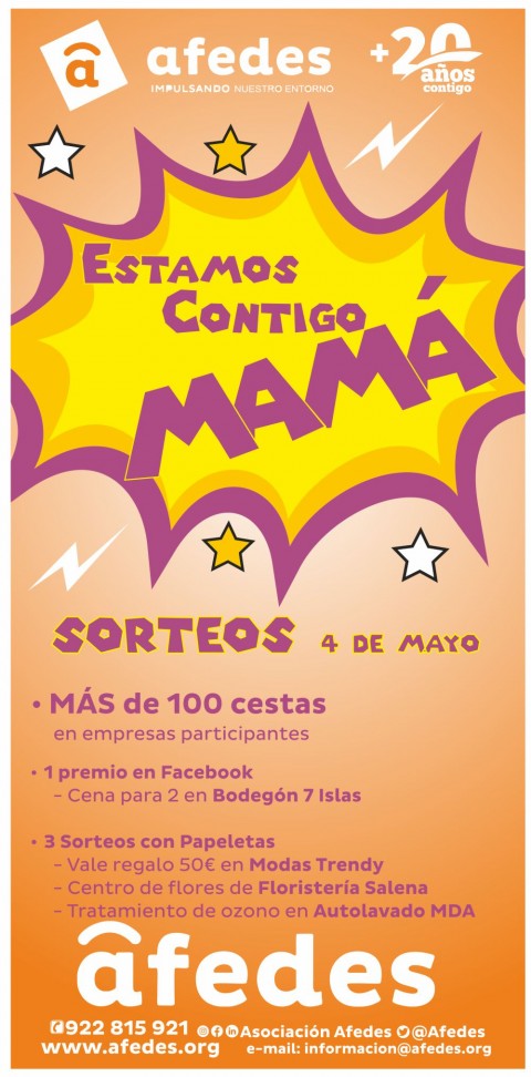 Cartel de la campaña del Día de la Madre “Estamos contigo Mamá” 