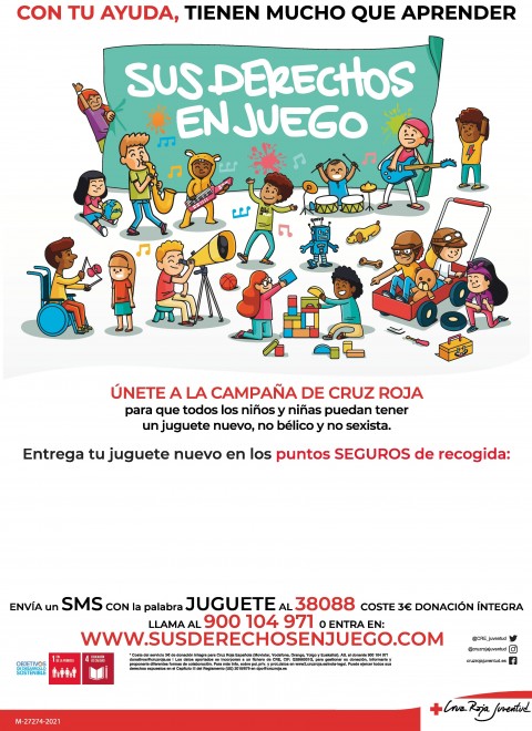 Cartel de la campaña "El juguete Educativo" de Cruz Roja