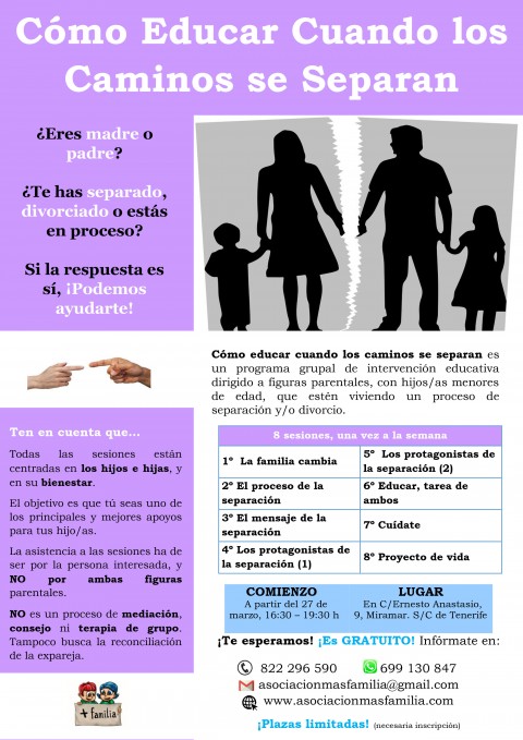 Cartel del proyecto "Cómo Educar cuando los Caminos se Separan"