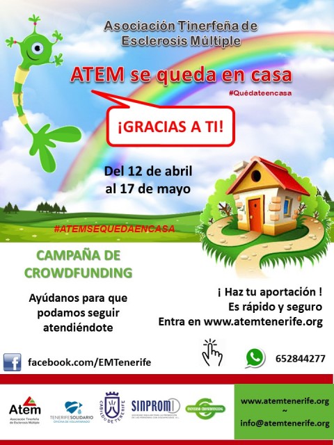 Cartel de la  de Crowdfunding "ATEM se queda en casa gracias a ti"