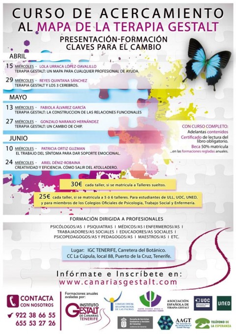 Cartel informativo de los talleres