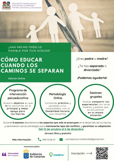 Cartel del programa “Cómo Educar cuando los Caminos se Separan”