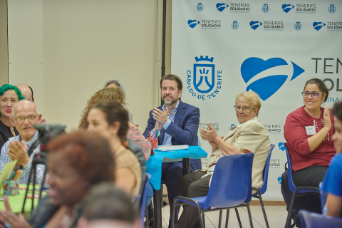 El Presidente del Cabildo, Don Carlos Alonso en un instante del evento