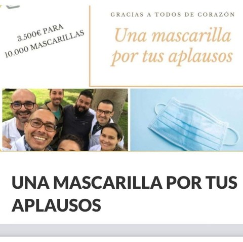 Imagen de la campaña "Una mascarilla por tus aplausos"