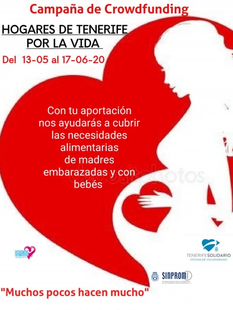 Cartel de la Campaña de Signo de Vida "Hogares de Tenerife por la Vida"