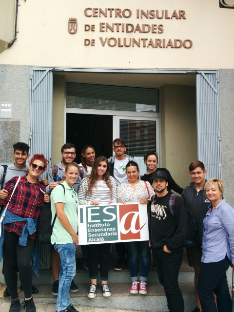 El grupo de alumnos que visitó el Centro