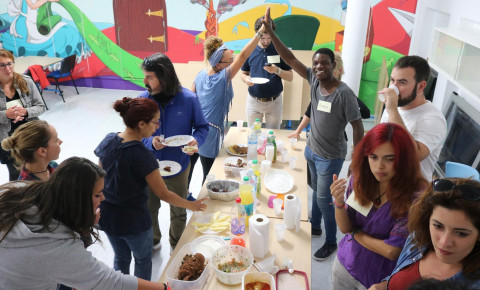 jóvenes participantes en el encuentro