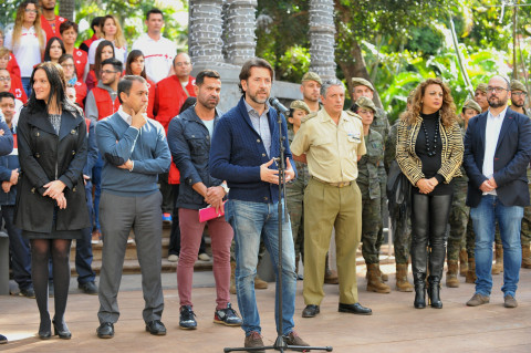 El presidente del Cabildo, Carlos Alonso, durante la presentación de esta iniciativa