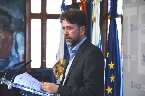 El presidente del Cabildo, Carlos Alonso