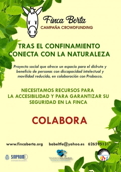 Cartel de la Campaña "Tras el confinamiento conecta con la Naturaleza" de Finca Berta