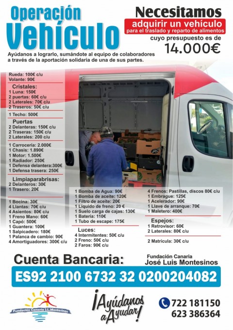 Cartel del a OPERACIÓN VEHÍCULO de la Fundación José Luís Montesinos