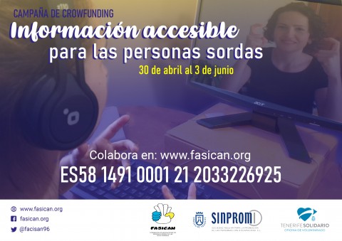 Cartel de la Campaña de FASICAN "Información Accesible para las Personas Sordas"