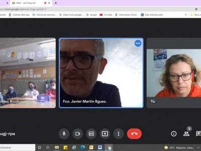 Un instante del tallerr online "ODS al Cole"
