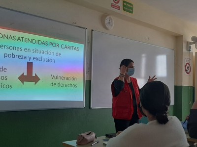 Un instante del taller "Los ODS al Cole"