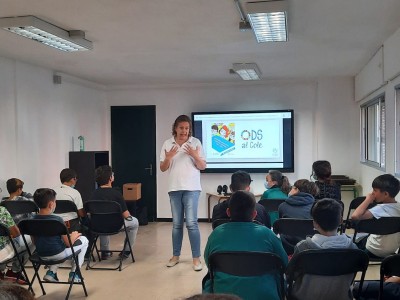 Un instante del talle "Los ODS al Cole"