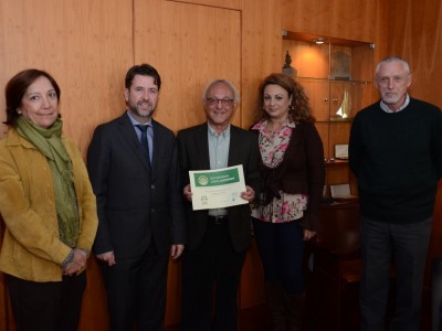 El presidente del Cabildo, Carlos Alonso Rodríguez , la consejera de Acción Social, Cristina Valido y el presidente de AFATE Manuel Ángel Hernández