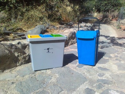 Contenedores de reciclaje de la Asociación Círculo Waldorf Valle de Güímar