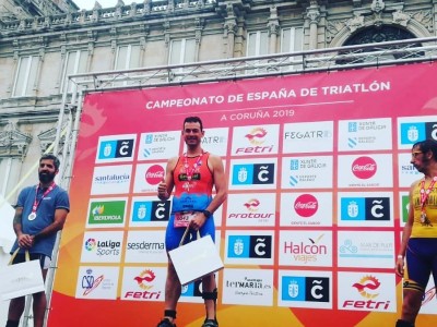 El paratriatleta tinerfeño Juan Jesús Aguiar