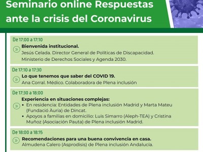 Contenido seminario Coronavirus Plena Inclusión