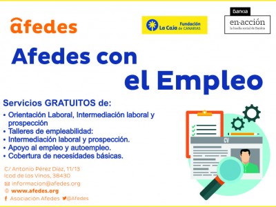 Cartel Afedes con el Empleo