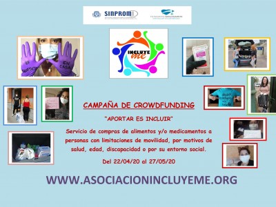 Cartel de la  de Crowdfunding "Aportar es Incluir"