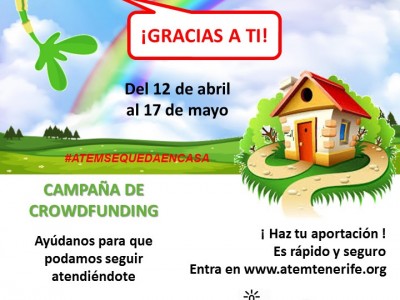 Cartel de la  de Crowdfunding "ATEM se queda en casa gracias a ti"