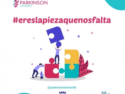 Cartel de la campaña "#ereslapiezaquenosfalta" de Parkinson de Tenerife