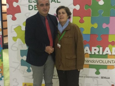 Juana de la Rosa, directora insular de Voluntariado y Luciano Poyato Presidente de la Plataforma Tercer Sector