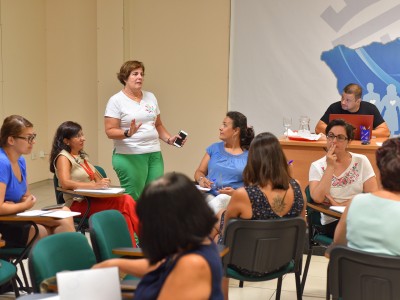 Juana de la Rosa en un taller de Crowdfunding