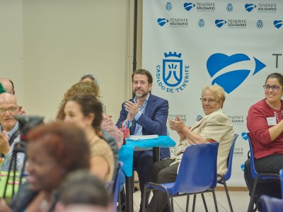 El Presidente del Cabildo, Don Carlos Alonso en un instante del evento