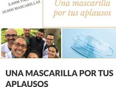 Imagen de la campaña "Una mascarilla por tus aplausos"