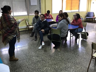 Los jóvenes usuarios de la Asociación ASINLADI