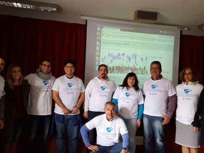 Profesores griegos junto a representantes del Programa Tenerife Solidario y del IES el Sobradillo