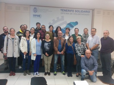 El grupo de participantes al taller