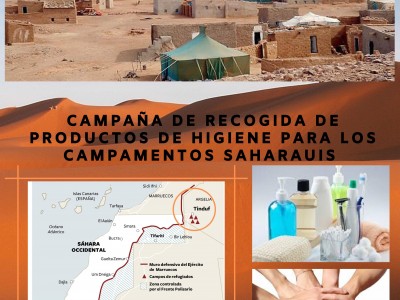 Cartel de la recogida de productos de higiene 