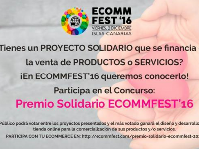 Cartel del Premio Solidario ECOMMFEST 2016