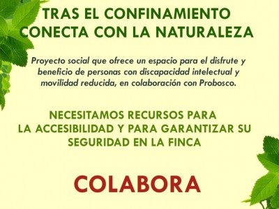 Cartel de la Campaña "Tras el confinamiento conecta con la Naturaleza" de Finca Berta