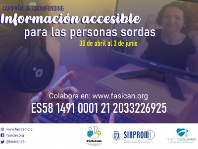 Cartel de la Campaña de FASICAN "Información Accesible para las Personas Sordas"