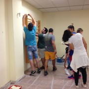 Actividad de embellecimiento del local de terapia