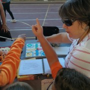 Actividad de la ONCE en el stand